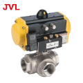 JL Gas , liquid 4 inch flange pneumatic three-way ball valve